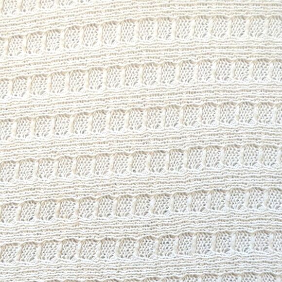 We The Free SM Fisherman crocheted Thien's Hacci Top Sweater Women's Cream - Picture 3 of 13